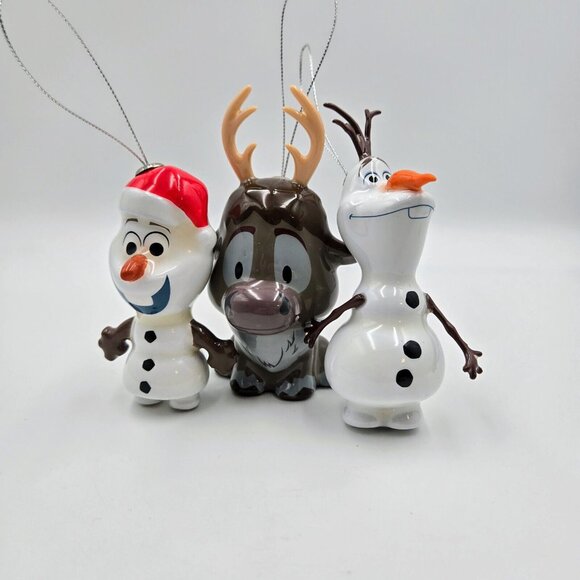 Disney Christmas Ornaments Olaf Sven Frozen Reindeer Snowman Kawaii Art - Picture 2 of 14